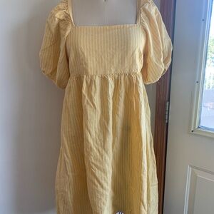 Jillian Harris x Joe Fresh Yellow striped dress